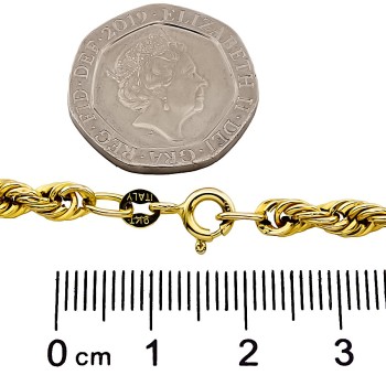 9ct gold (Hollow) 2.1g 8 inch rope Bracelet